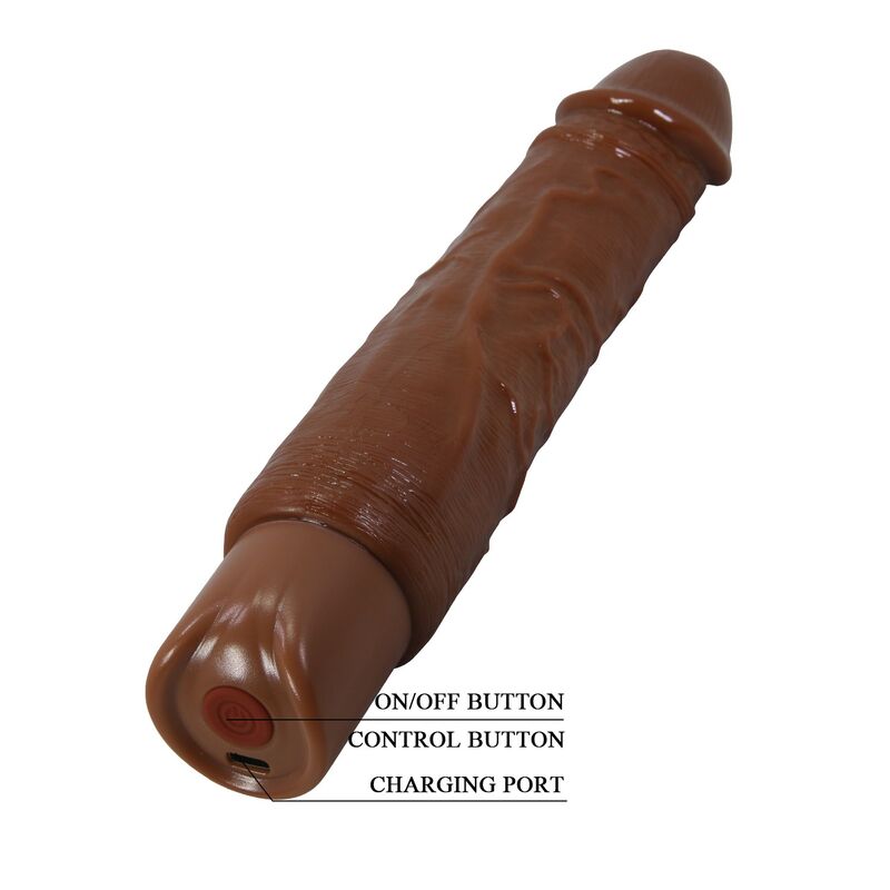 PRETTY LOVE - DUKE REALISTISK VIBRATOR 23.5 CM Ø 4.8 CM BRUN