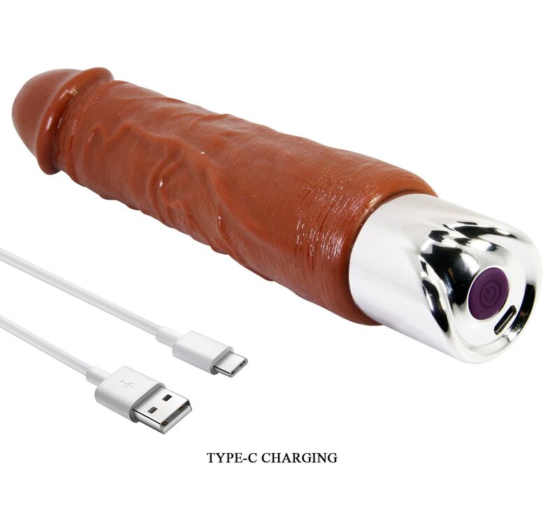 PRETTY LOVE - DUKE REALISTISK VIBRATOR 23.5 CM Ø 4.8 CM BRUN
