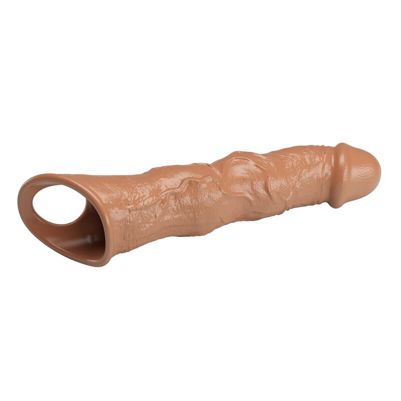 PRETTY LOVE - MANICOTTO REGOLABILE PER ALLUNGAMENTO DEL PENE 28 CM Ø 4,5 CM MARRONE