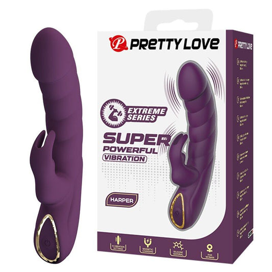 PRETTY LOVE - HARPER VIBROMASSEUR RABBIT RECHARGEABLE 10 FONCTIONS VIOLET