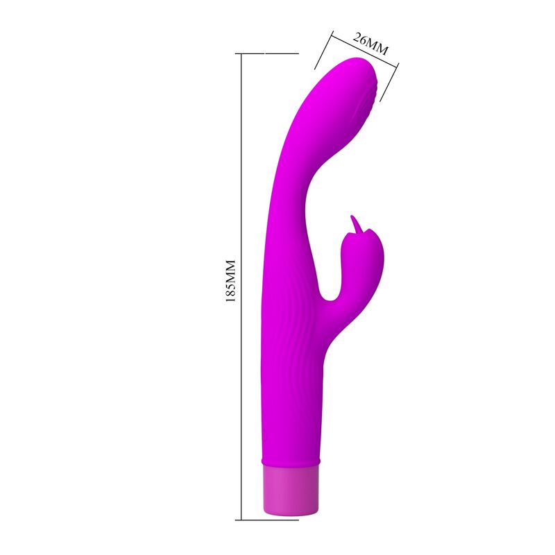 PRETTY LOVE - JENE DOPPEL-STIMULATIONS-VIBRATOR FÜR G-PUNKT UND KLITORIS, LILA