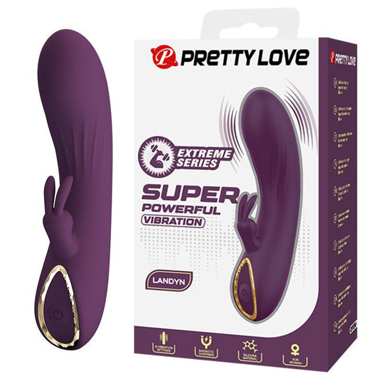 PRETTY LOVE - LANDYN VIBROMASSEUR RABBIT RECHARGEABLE 10 FONCTIONS VIOLET