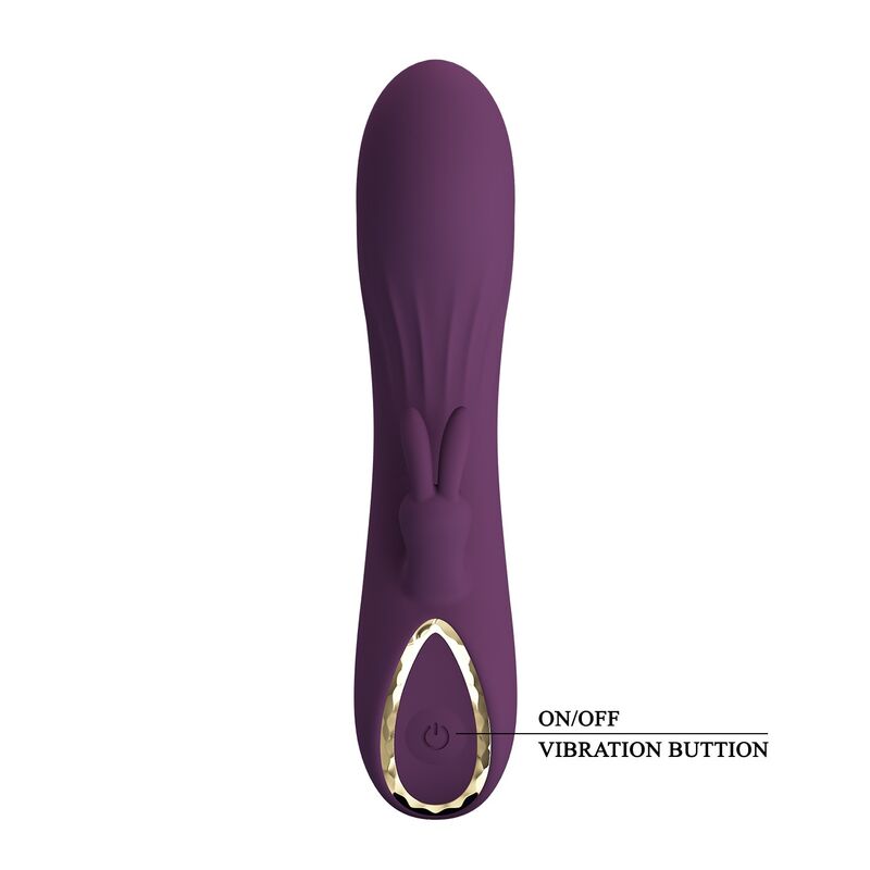 PRETTY LOVE - LANDYN RECHARGEABLE RABBIT VIBRATOR 10 FUNCTIONS PURPLE