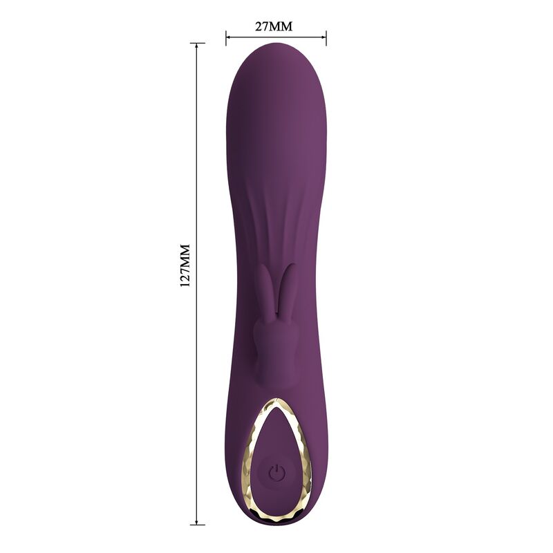 PRETTY LOVE - LANDYN RECHARGEABLE RABBIT VIBRATOR 10 FUNCTIONS PURPLE