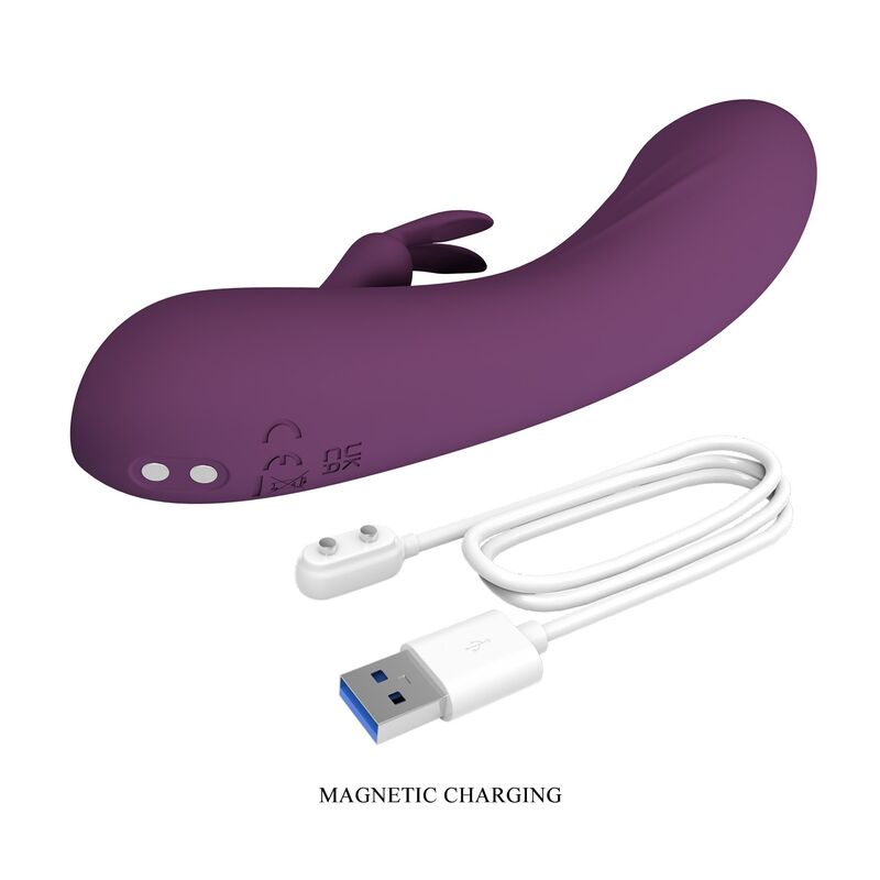 PRETTY LOVE - LANDYN RECHARGEABLE RABBIT VIBRATOR 10 FUNCTIONS PURPLE