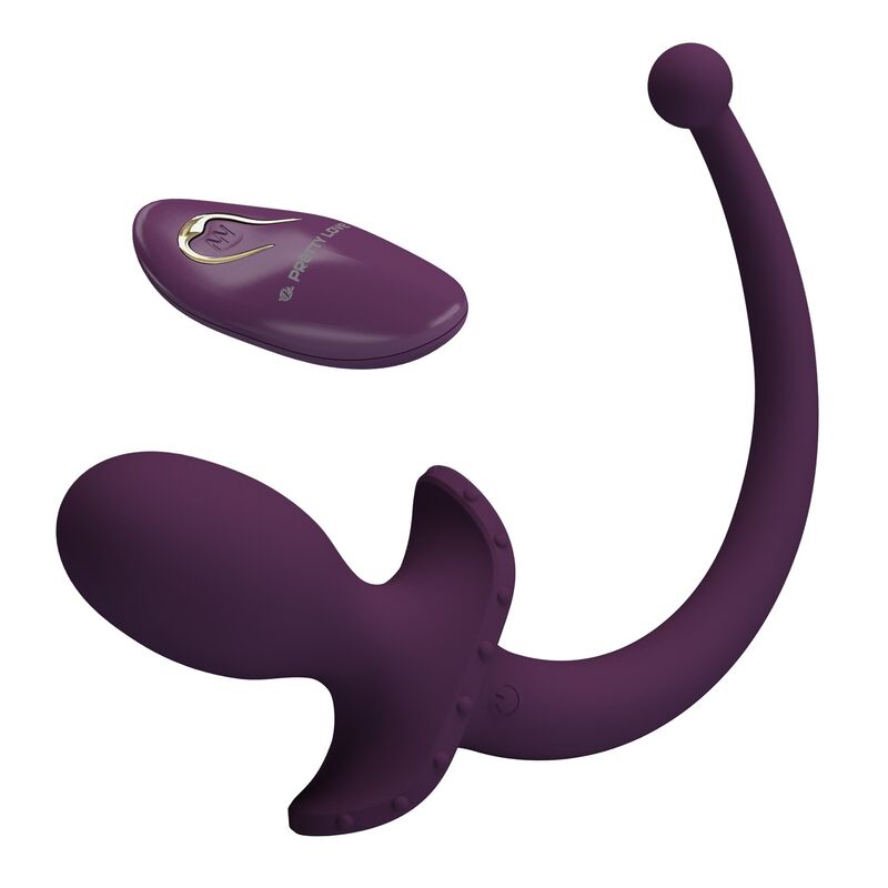 PRETTY LOVE - LIOEA VIBRIERENDER ANALPLUG MIT SCHWANZ, 12 FUNKTIONEN, LILA FERNBEDIENUNG