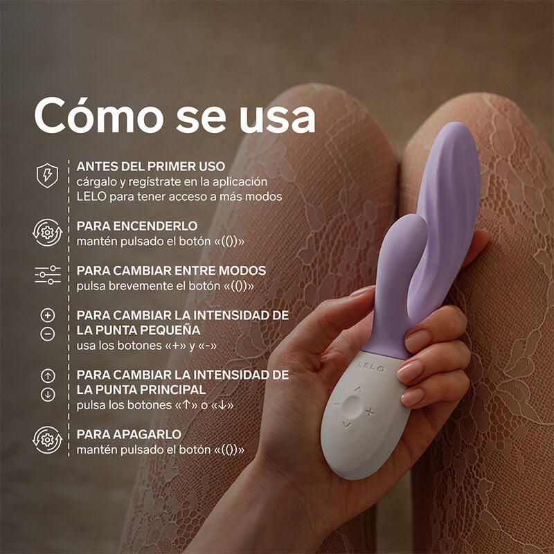 LELO - INA TWIST DOUBLE VIBRATOR RABBIT FOR G-SPOT AND CLITORIS LAVENDER