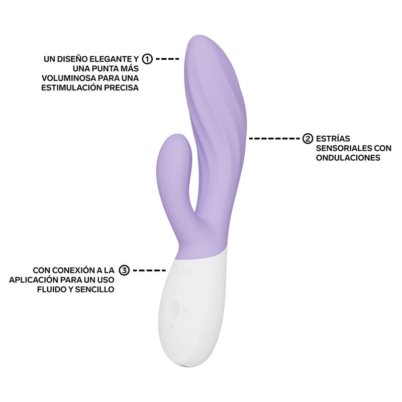 LELO - INA TWIST DOUBLE VIBRATOR RABBIT FOR G-SPOT AND CLITORIS LAVENDER