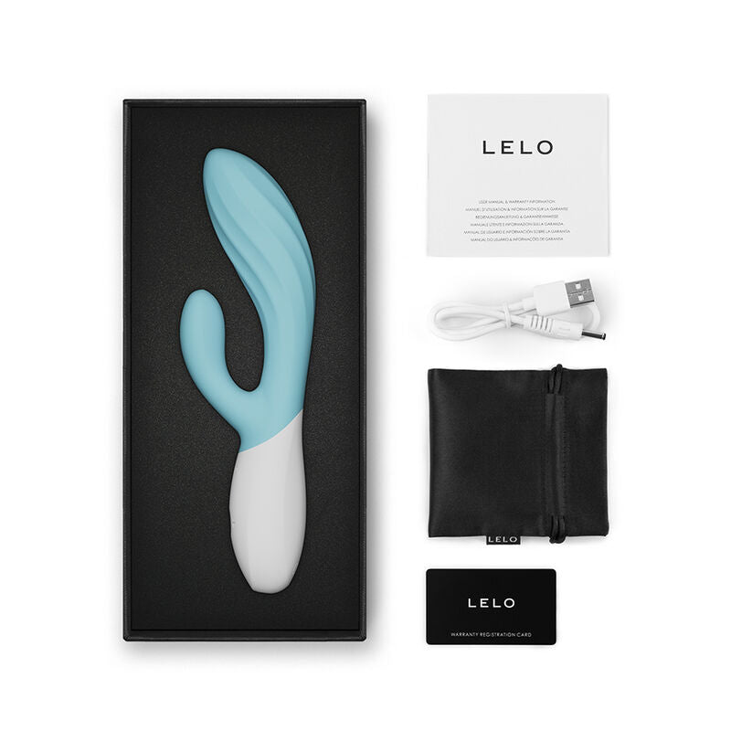 LELO - INA TWIST DOUBLE VIBRATOR RABBIT FOR G-SPOT AND CLITORIS BLUE