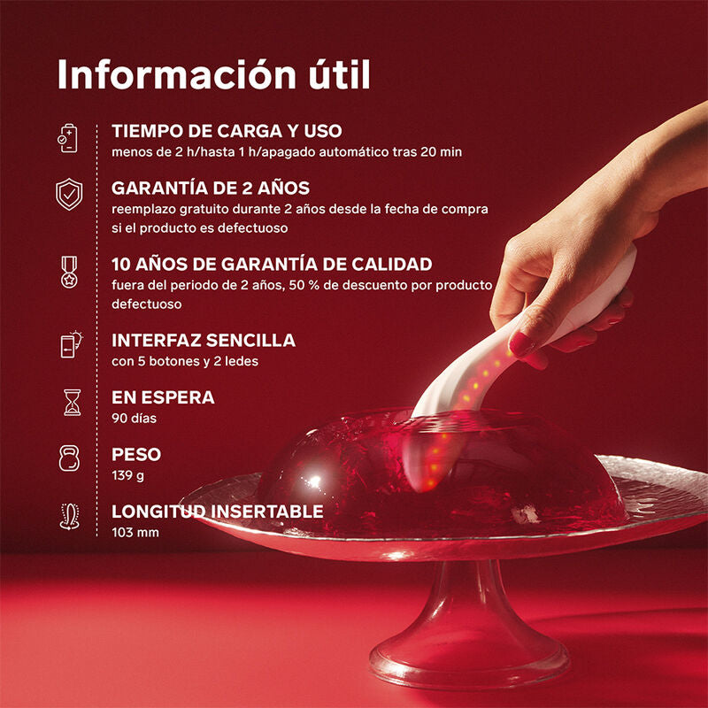 LELO - MONA SPECTRA RED LIGHT INTIMATE MASSAGER RECHARGEABLE APP-CONTROLLED