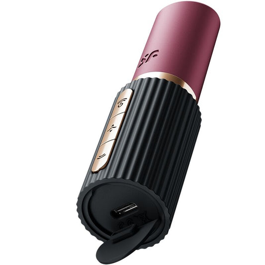 SATISFYER - DEEP KISS CLITORALE WAVE STIMULATOR GRANAAT / ZWART