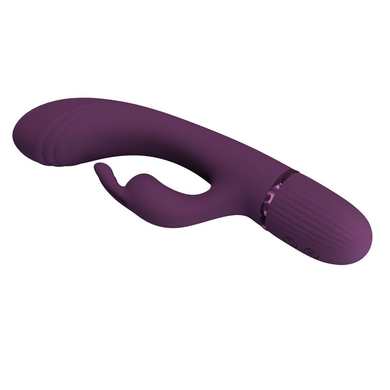 PRETTY LOVE - ROCCO RECHARGEABLE RABBIT VIBRATOR 10 FUNCTIONS PURPLE