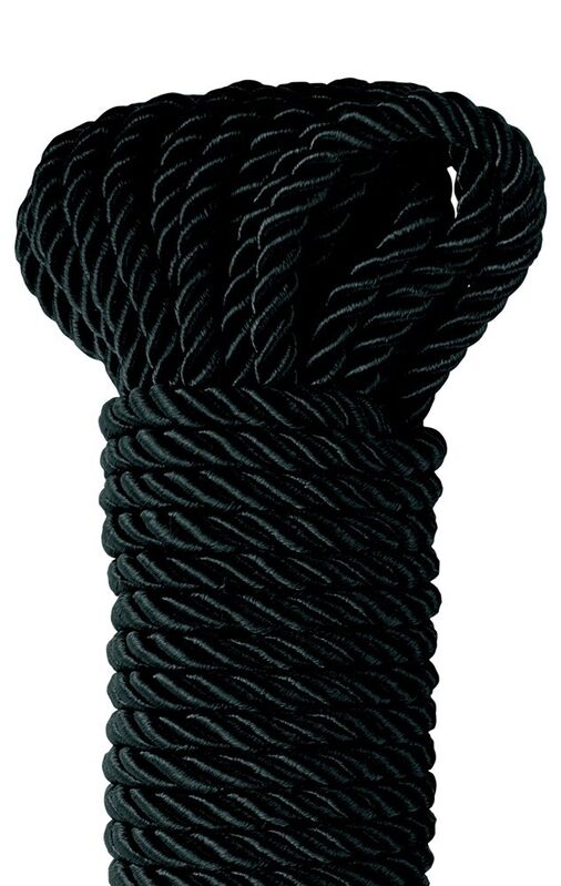 FETISH FANTASY SERIES - BLACK DELUXE SILK ROPE 9.75 M