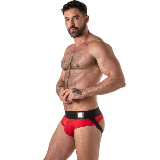 LOCKER GEAR - JOCKBRIEF MIT BREITEM BUND, ROT L