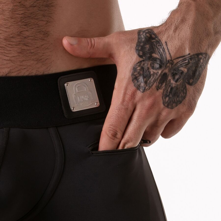 LOCKER GEAR - BOXER NOIR À LARGE CEINTURE S