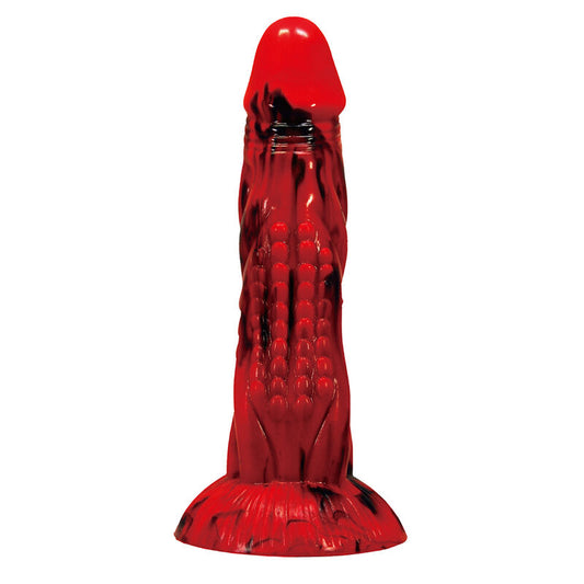 POWER MONSTERS - MINOTAUR DILDO DE FANTASIA COM VENTOSA 21 CM Ø 5 CM VERMELHO E PRETO