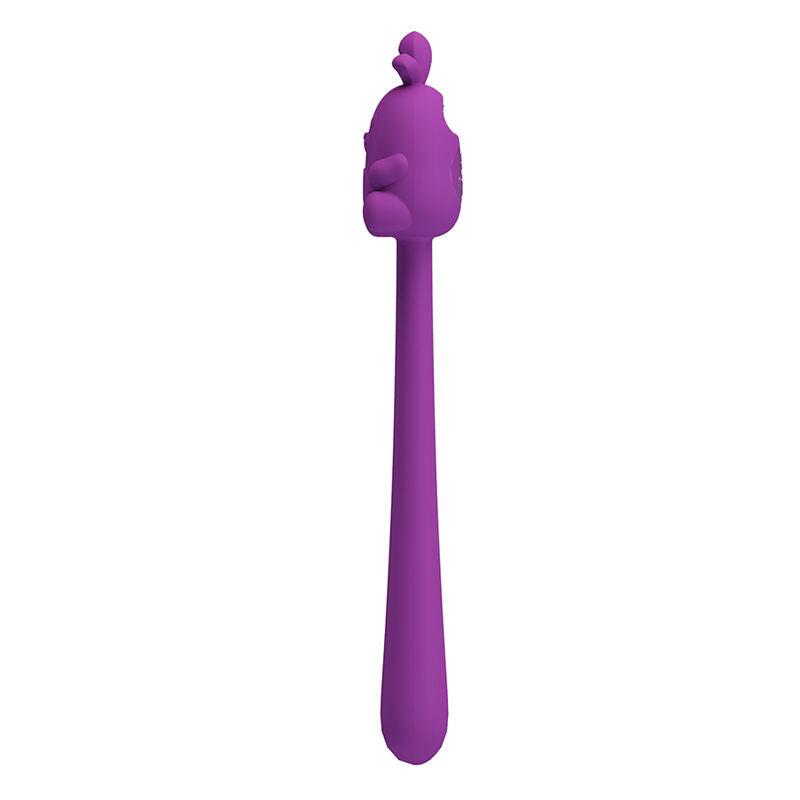 PRETTY LOVE - VIBRATORE FLESSIBILE A FORMA DI CONIGLIETTO, RICARICABILE TRAMITE USB, VIOLA