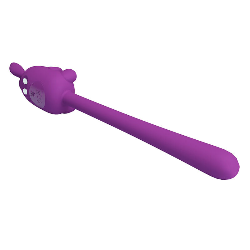 PRETTY LOVE - VIBRATORE FLESSIBILE A FORMA DI CONIGLIETTO, RICARICABILE TRAMITE USB, VIOLA