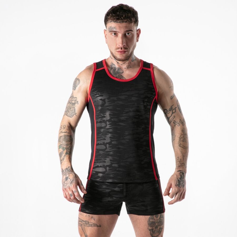 LOCKER GEAR - PEŁNY DOSTĘP WOJSKOWY TANKTOP CZERWONY XL