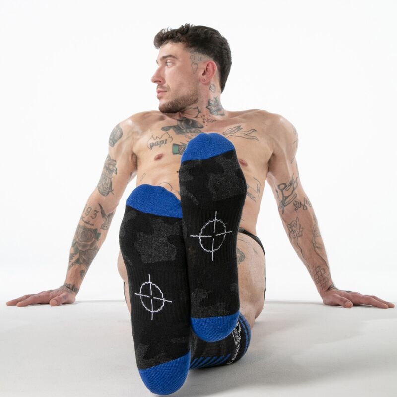 LOCKER GEAR - CALZE MILITARI AL GINOCCHIO NERE TAGLIA UNICA