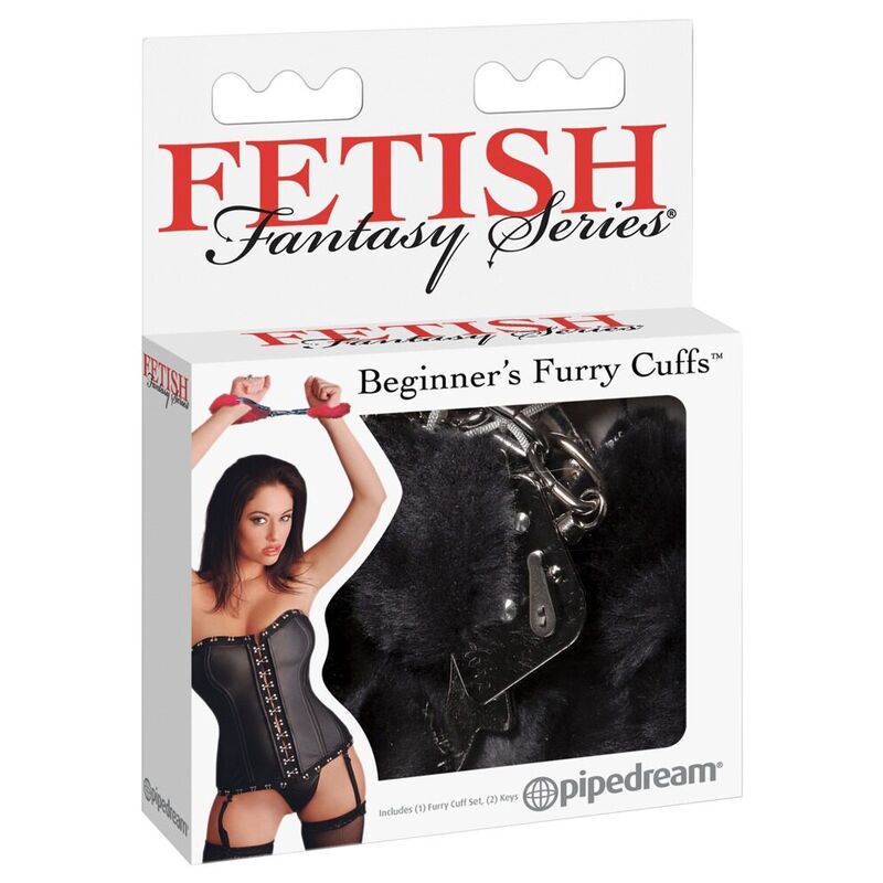 FETISH FANTASY SERIES - FURRY CUFFS BLACK