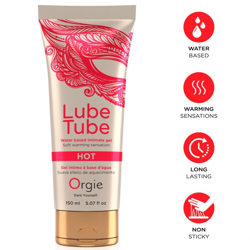 ORGIE - TUBO LUBRIFICANTE GEL INTIMO A BASE DE ACQUA CALDA 150 ML