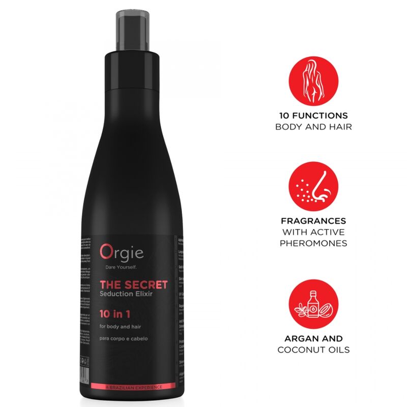 ORGIE - THE SECRET FORFØRELSESELIKSIR 10 I 1 KROPS- OG HÅRLOTION 200 ML