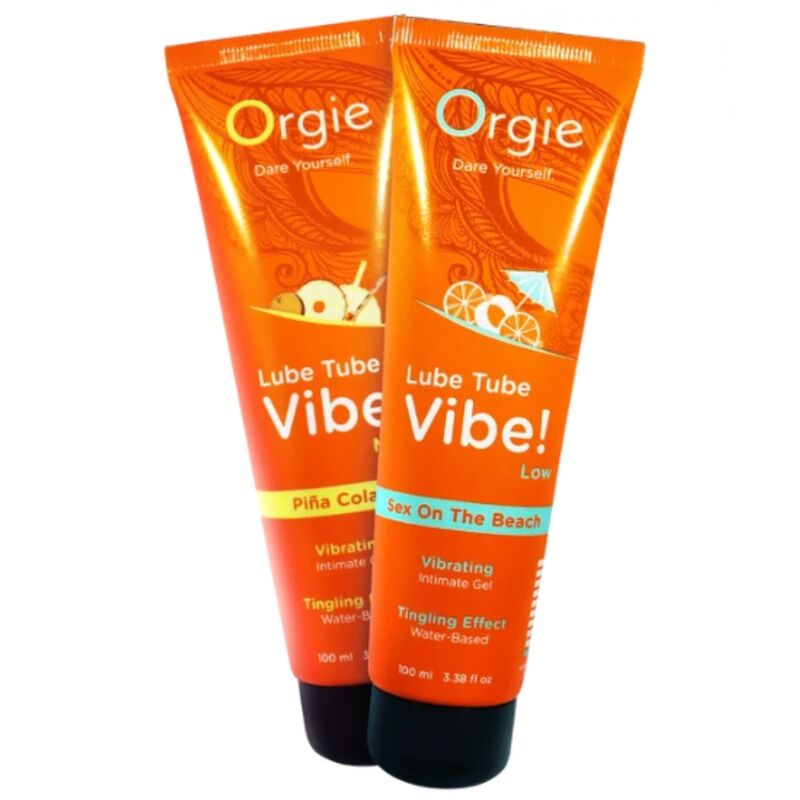 ORGIE - LUBRIFICANTE IN TUBO VIBE! SESSO SULLA SPIAGGIA GEL INTIMO BACIABILE LEGGERO 100 ML