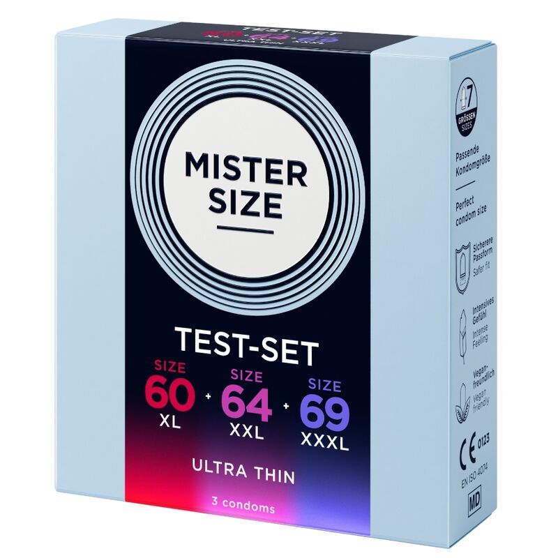MISTER SIZE - PROVPACK KONDOMER STORLEK 60-64-69 MM (3 ST)