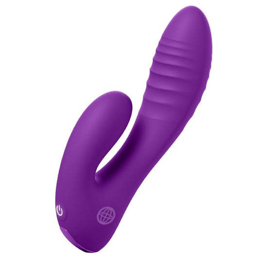 FANTASY FOR HER - VIBRADOR SECRET LOVER DE PONTOS DUPLOS PARA CLITÓRIS, RECARREGÁVEL, ROXO