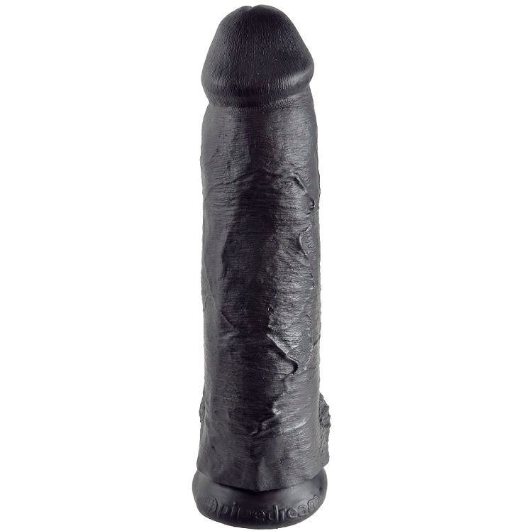 KING COCK - DILDO BLACK WITH BALLS 30.48 CM