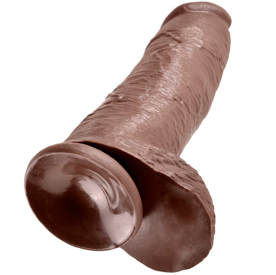 KING COCK - DILDO BROWN WITH BALLS 30.48 CM