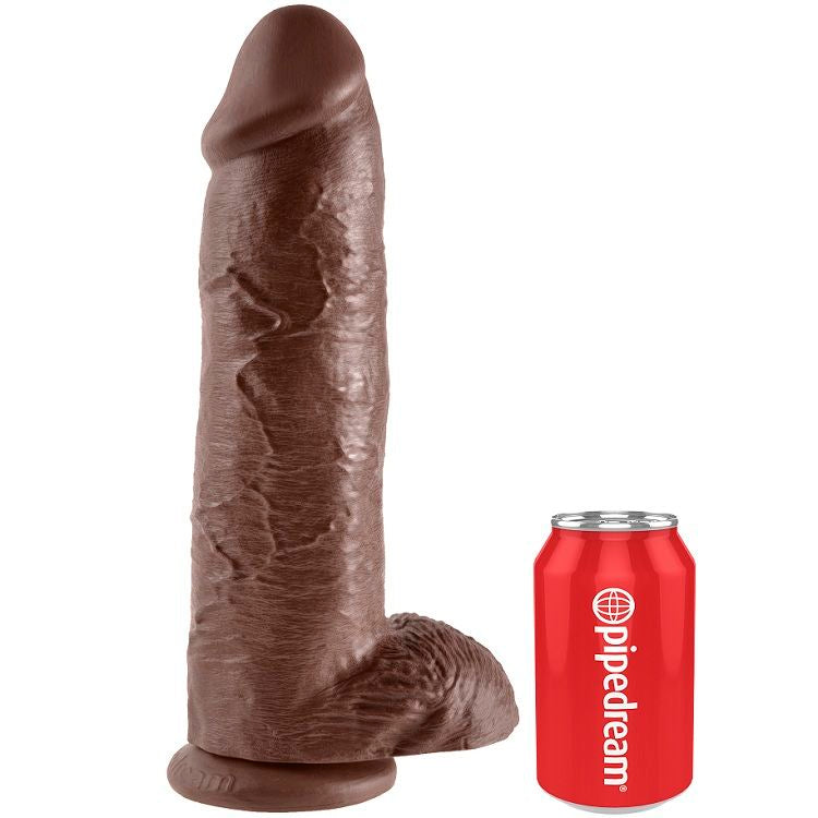 KING COCK - DILDO BROWN WITH BALLS 30.48 CM
