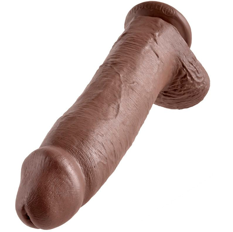 KING COCK - DILDO BROWN WITH BALLS 30.48 CM