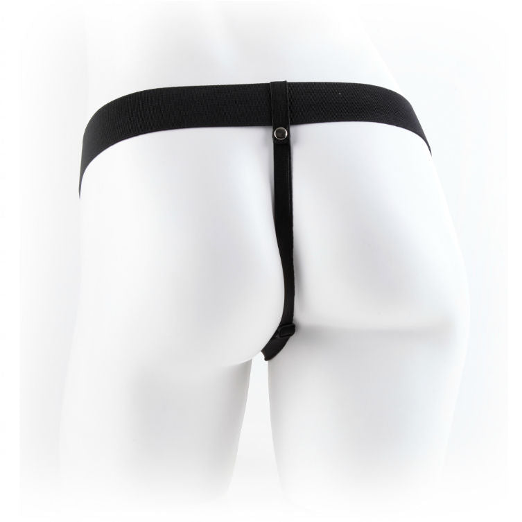 FETISH FANTASY SERIES - SERIES 7 GODE-CEINTURE CREUX VIBRANT AVEC TESTICULES 17,8 CM VIOLET