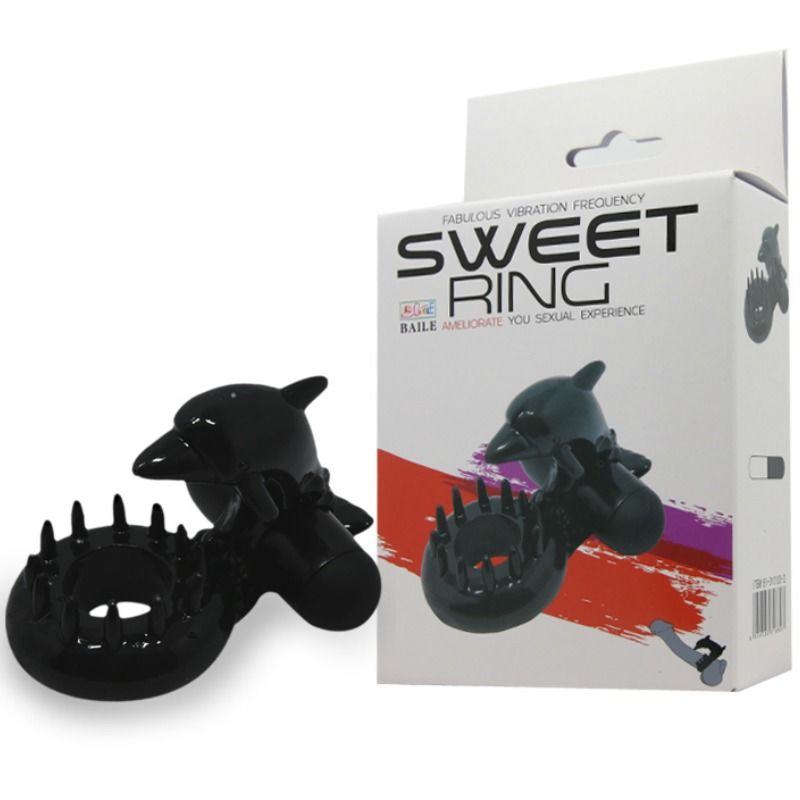 BAILE - SWEET RING RING WITH CLITORIS STIMULATOR DOLPHIN