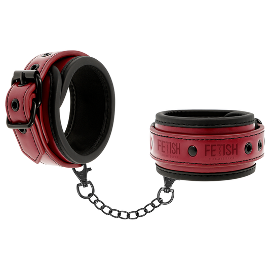 FETISH SUBMISSIVE DARK ROOM - WEGANSKIE SKORZANE KANDJUTY Z NEOPRENOWA PODSZEWKA