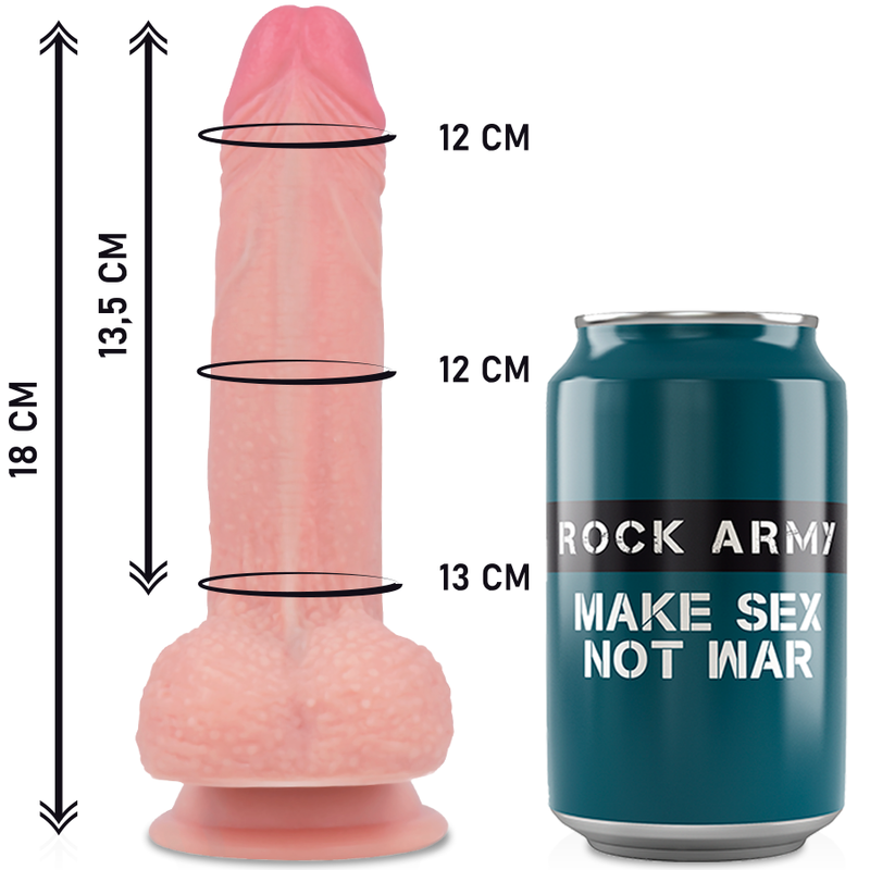 ROCKARMY - HARNESS + LIQUID SILICONE PREMIUM MUSTANG REALISTIC 18 CM -O- 4.14 CM